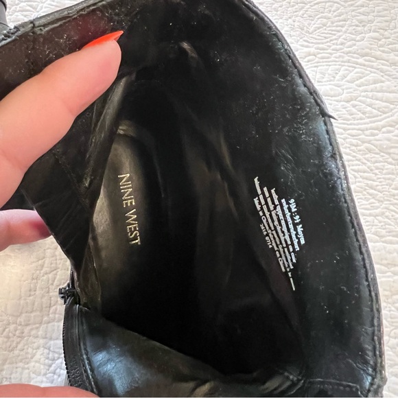 Nine West - Ankle Boots leather Black size 9.5M - Picture 2 of 4
